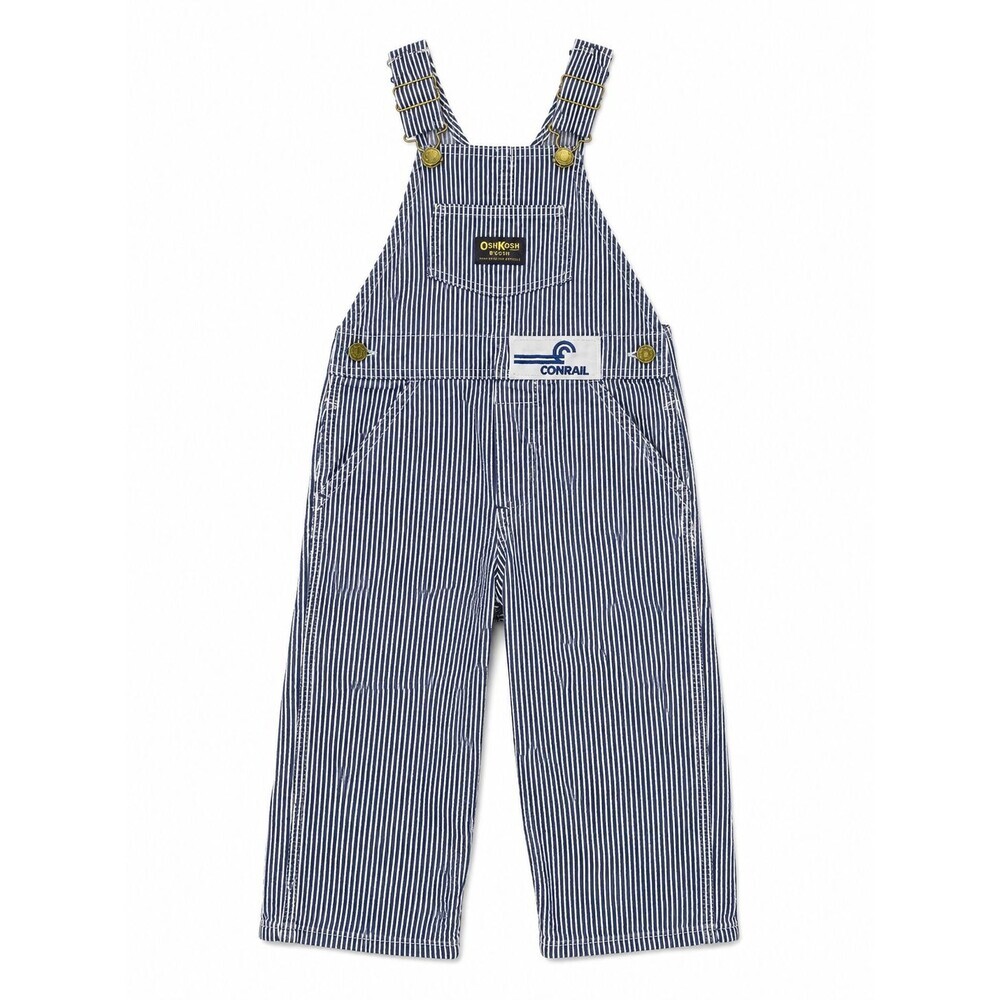 Vintage Osh Kosh RR Vestbak Overalls Bibs Childrens Union Hickory Stripe Conrail